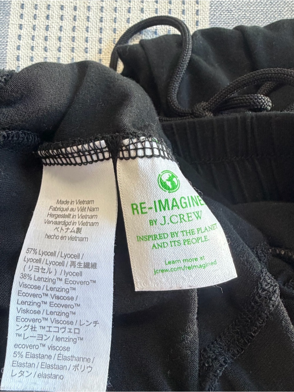 J. Crew Re-Imagined Lounge Pants- Black - Picture 3 of 7